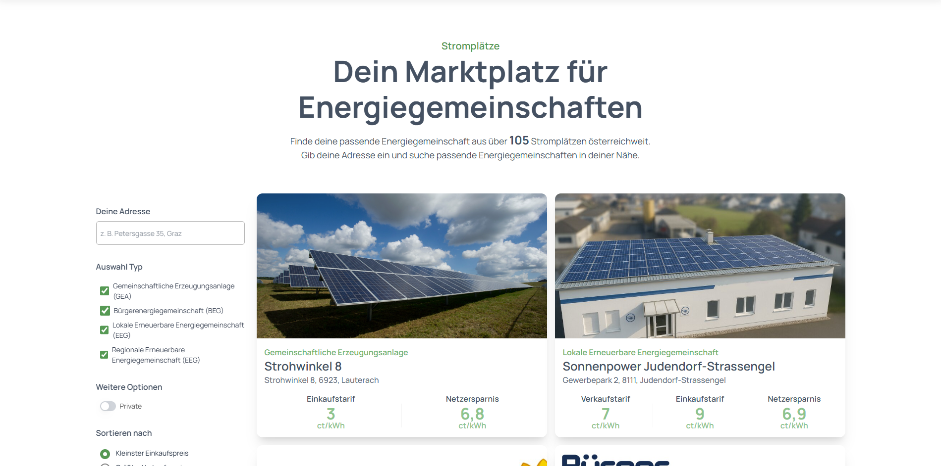Stromtarif wählen