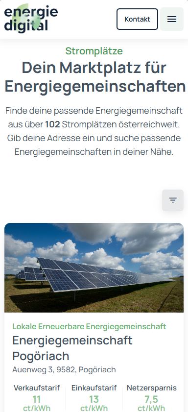 Transparente Darstellung des Stromverbrauchs